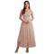 Mesh Hollow Out Cutout V Neck Maxi Dress