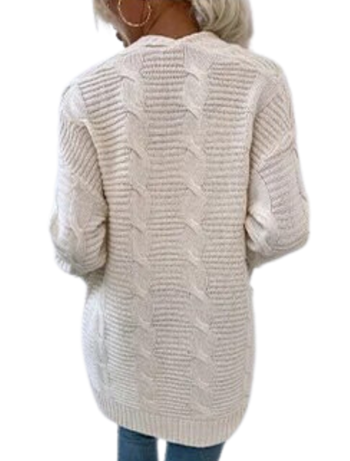 cable knit cardigan sweater