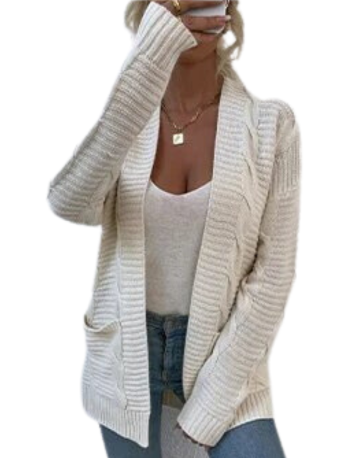 ladies white cardigan sweater