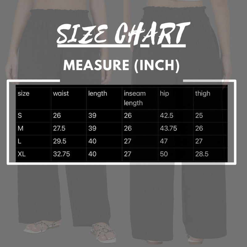 size chart of palazzo pants