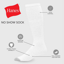 hanes white socks, moisture wicking, odor control, american made, cushioned sole, durable