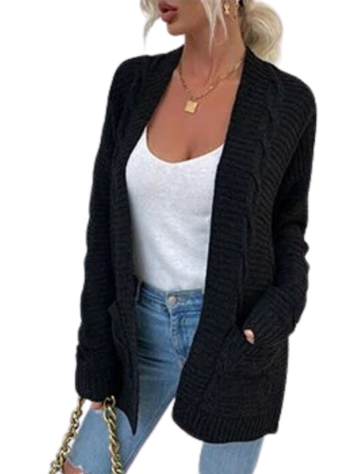 womens black cardigan sweater