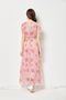 The Floral Crew Neck Ruffle Maxi Dress