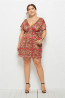 a line mid length plus size dress