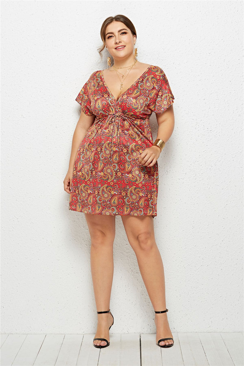 a line mid length plus size dress