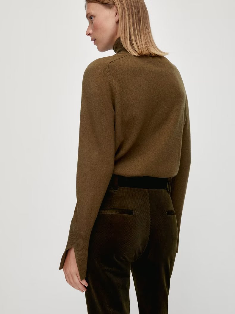Straight Fine Corduroy Trousers Cigarette Pants
