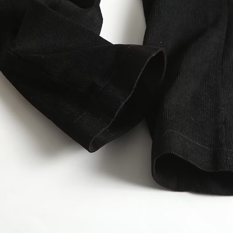 Straight Fine Corduroy Trousers Cigarette Pants