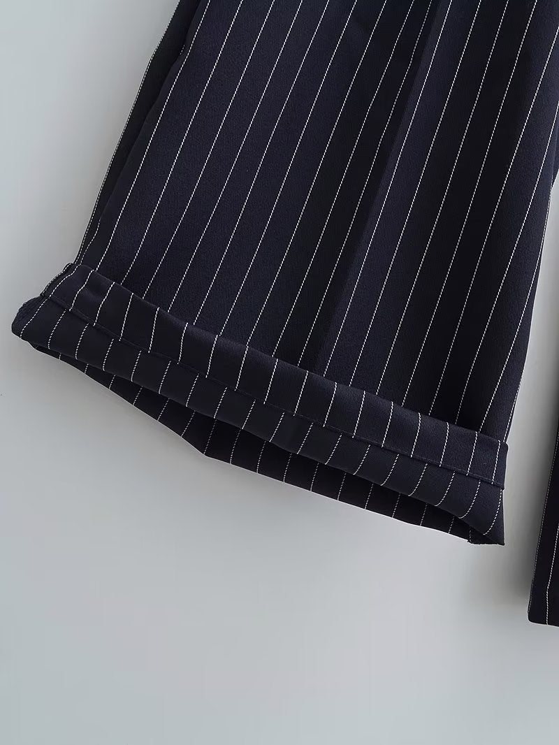 Casual Striped Office Trousers