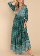 multi printed maxi dress