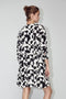 Long Sleeve Abstract Mini Print Dress