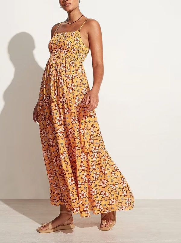 printed maxi dress