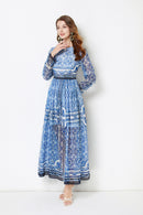 Summer Elegant Daily Long Sleeve A Line Maxi Dress