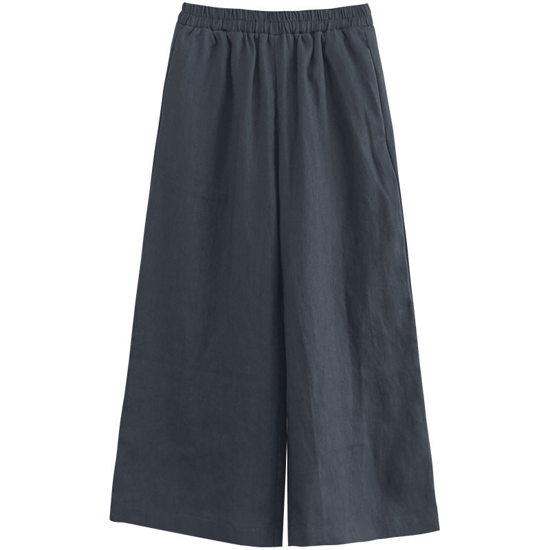 Elastic Waist and Casual Drooping Pants