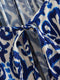 Draping Printed Waist Controlled Long Sleeve Mini Dress