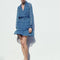 Stand Collar Bowknot Lace Long Sleeve Mini Dress