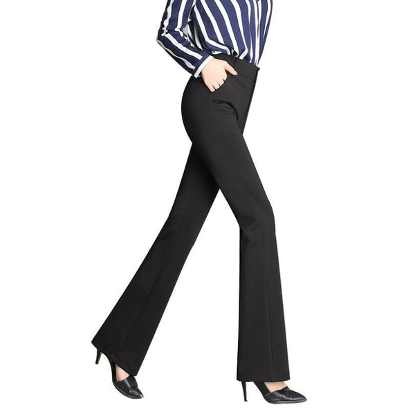 Dinazah Straight High Waisted Pants for Women Stylish Regular Fit Work Trousers, Suit Pants