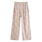 Trendy Loose Printed Vertical Wide Leg Trousers
