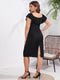 square neck plus size dress