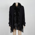 fur collar cardigan