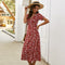 Floral Print Dress Short Sleeve 