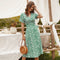 Floral Print Dress Short Sleeve 