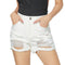 Women Summer Frayed White Hole Denim Shorts