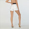 Women Summer Frayed White Hole Denim Shorts