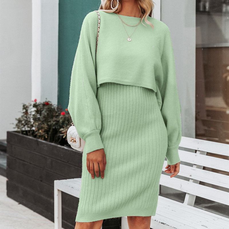 Two Piece Knitted Pullover Sweater