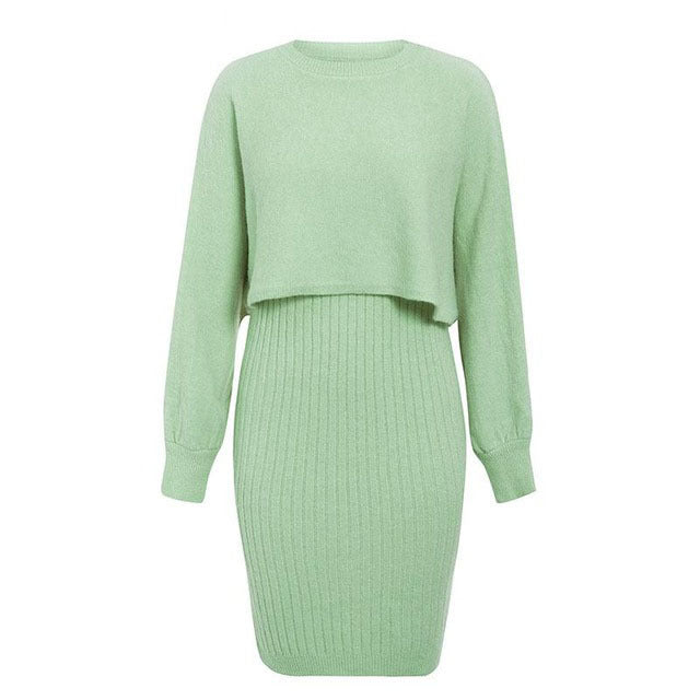 Two Piece Knitted Pullover Sweater