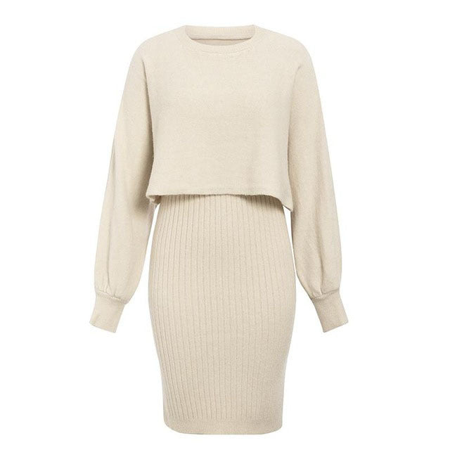 Two Piece Knitted Pullover Sweater