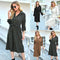 Collared Long Sleeve Shirt Dress with Button and Lace-up Detailing