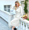 Collared Long Sleeve Shirt Dress with Button and Lace-up Detailing