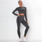 Dinazah Women Dot Jacquard Knitted Yoga Suit