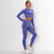 Dinazah Women Dot Jacquard Knitted Yoga Suit
