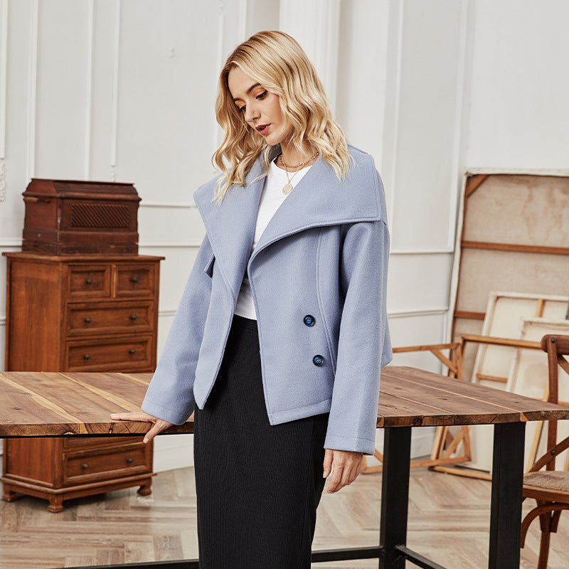 Dinazah Slimming and Short Thickened Woolen Coat