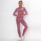 Dinazah Women Dot Jacquard Knitted Yoga Suit