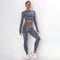 Dinazah Women Dot Jacquard Knitted Yoga Suit