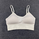 workout bra white