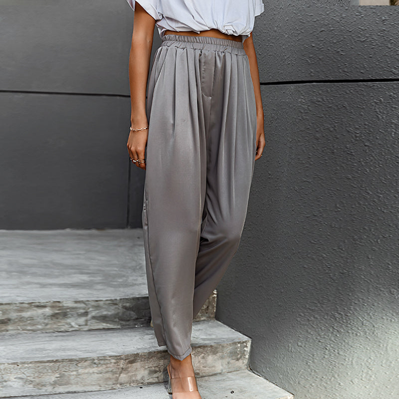 Wide Leg Chiffon Palazzo Pants