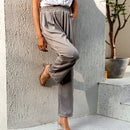 Women's wide leg chiffon pants