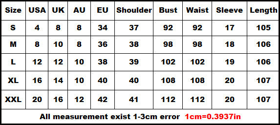 size chart for short sleeve floral dress