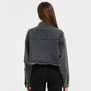 Denim Washed Casual Jacket Short Coat
