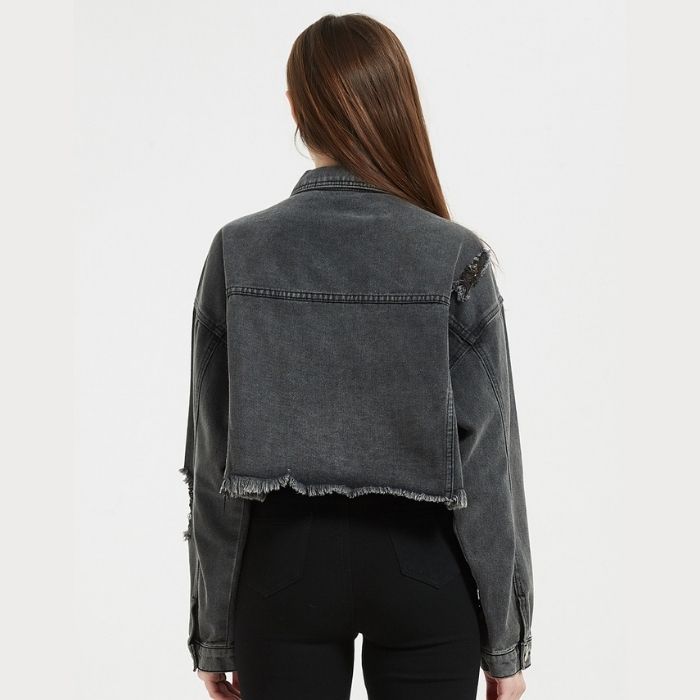 Denim Washed Casual Jacket Short Coat
