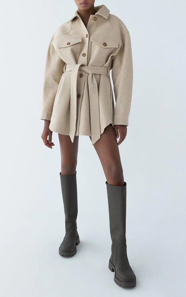 Mid-length womens coat