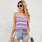 Knitted Loose Silk V-Neck Beach Vest