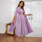 v neck long sleeve dress
