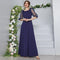 Voile Round Neck Half Sleeve Maxi Dress