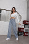 Light Blue Loose High Waist Denim Jeans