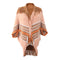 Knitted Cape and Shawl Tassel Sweater