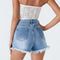 denim ripped shorts